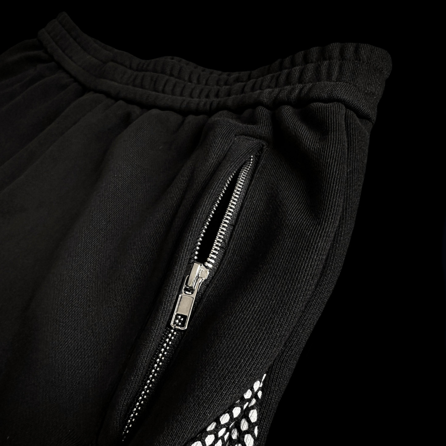 Black Mesh Sweats