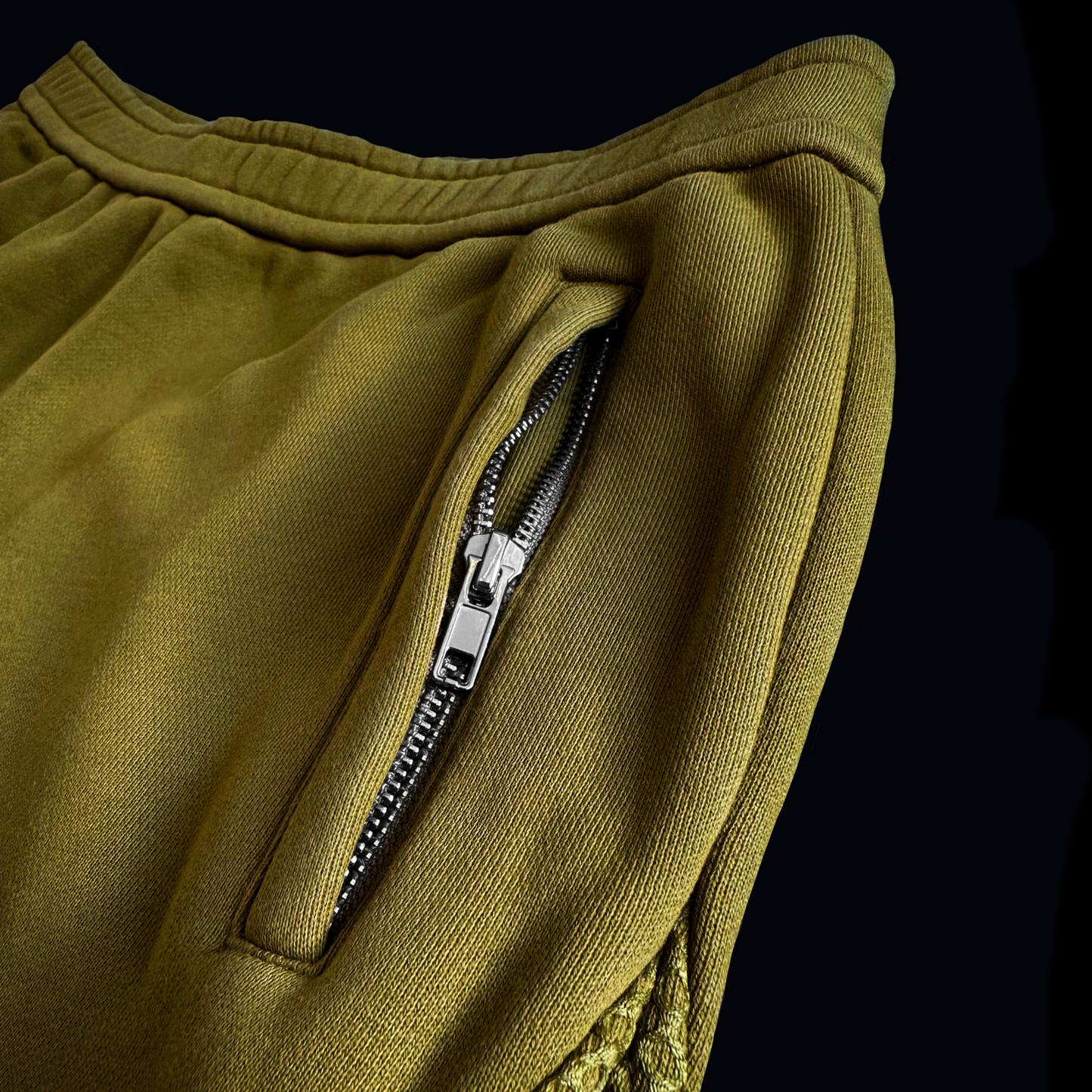 Olive Mesh Sweats