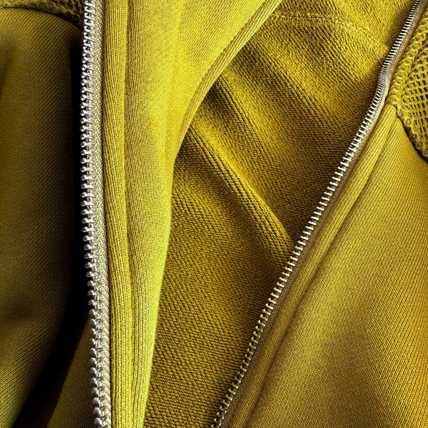 Olive Mesh Zip Up